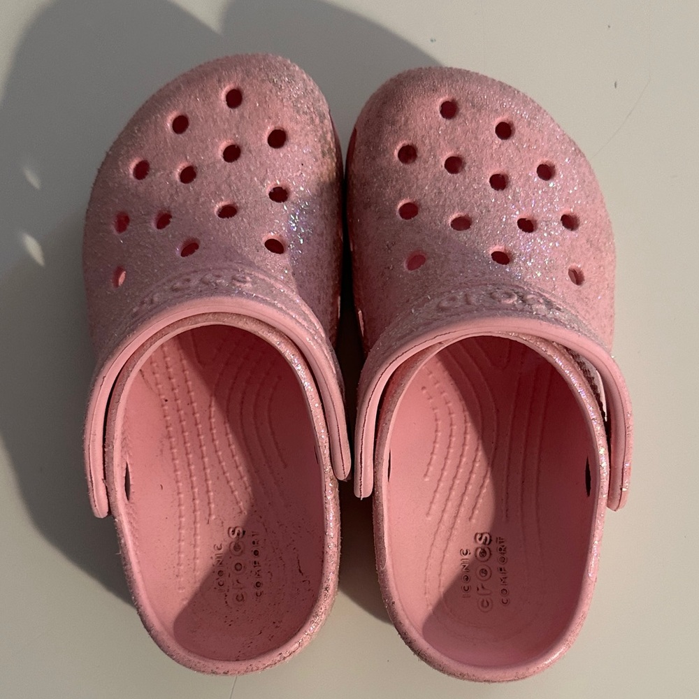 CROCS Kids Sparkly Pink Water Shoes